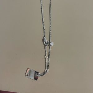 Christian Dior tag necklace